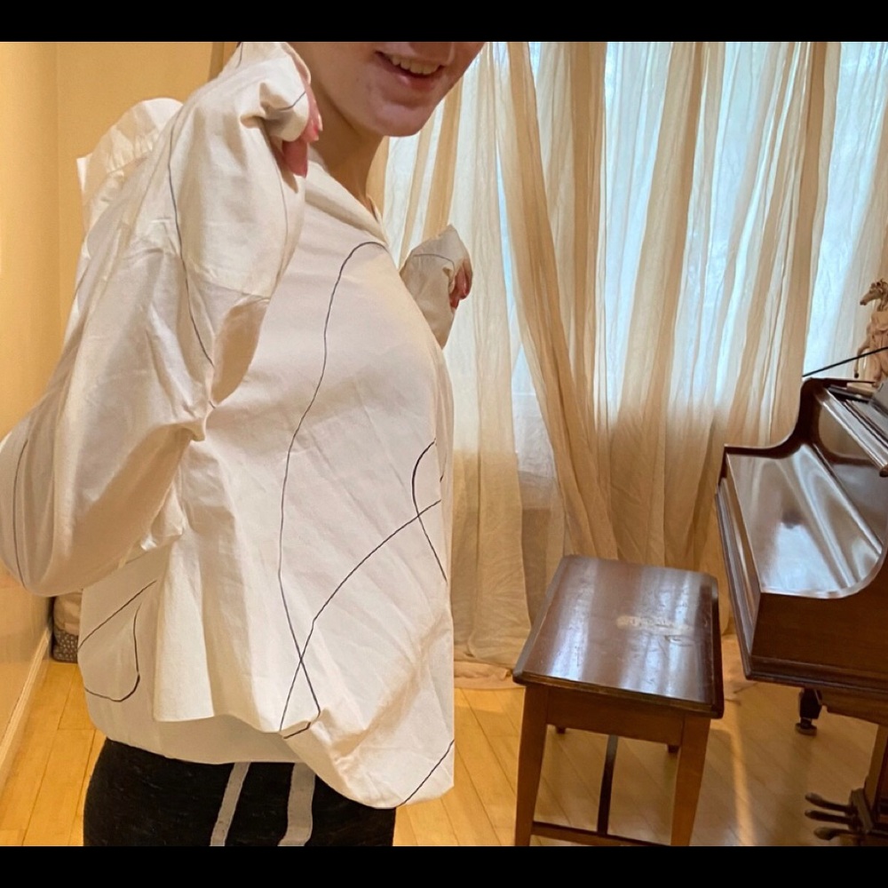 MARNI off white blouse top cotton Italy Sz4-6